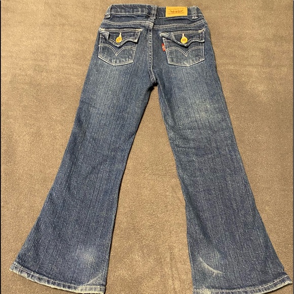Gils Size 5 Slim Levi’s Bootcut Jeans. Dark Wash EUC - Picture 2 of 5